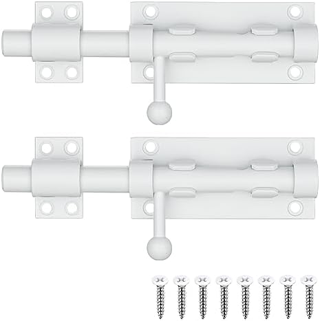 barrel bolt door latch with padlock hole, thickened, main product view