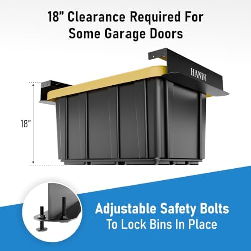 usa based overhead garage storage rack, connectable heavy on a desk or shelf