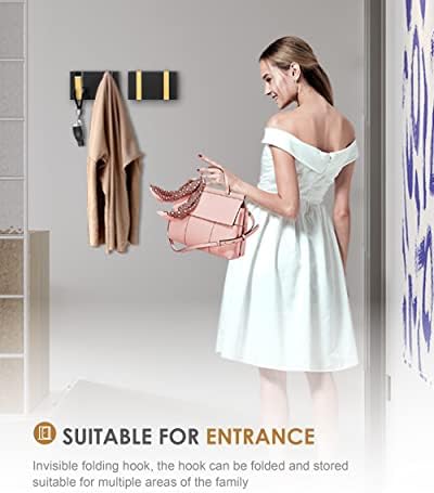 ，waterproof black gold wall hooks，foldable towel hooks for on a desk or shelf