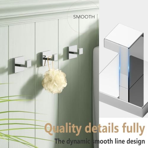 kokosiri bathoom towel hook wall mount square bath, view 9
