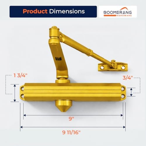 boomerang d4016 medium/heavy-duty designer auto commercial door closer, close-up detail