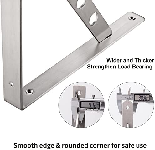 yumore 16 inch shelf bracket, heavy duty l shown in use