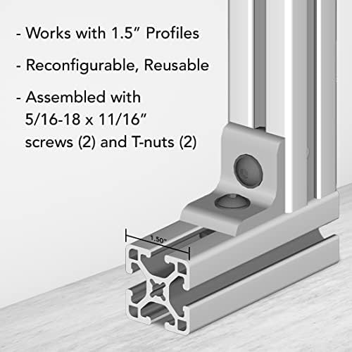 8020, 4302, 15 series aluminum 2 hole inside, side view
