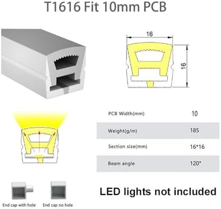LED Neon Flex Tube - Waterproof Silicone Light Strip | White,0513-5m