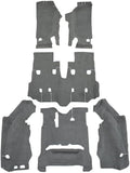 Replacement Auto Carpet Floor Liner - Molded Cutpile - fits 2007-2010 Jeep Wrangler 4 Door Unlimited Complete (Black)