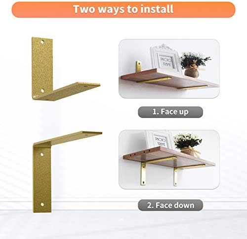 gold heavy duty shelf brackets 8 inch, extra, package contents