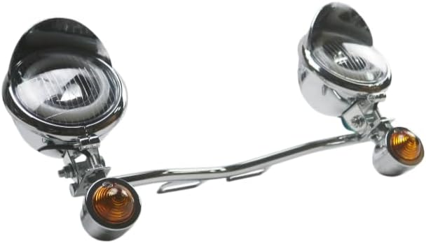 Motorcycle Headlight Spot Fog Light Auxiliary Lamp With Turn Signal Light Bar Mount for Harley Honda Touring Bobber Chopper Custom