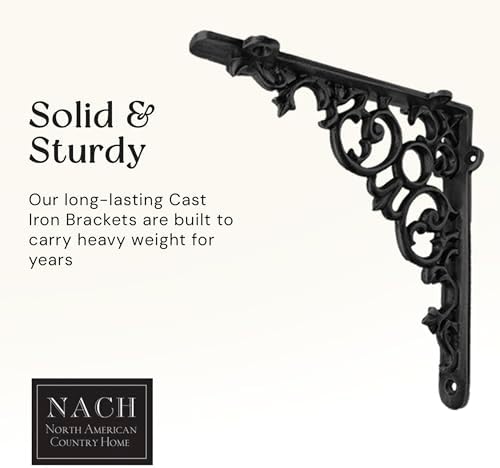 nach decorative shelf brackets, 4 pack of 6, close-up detail