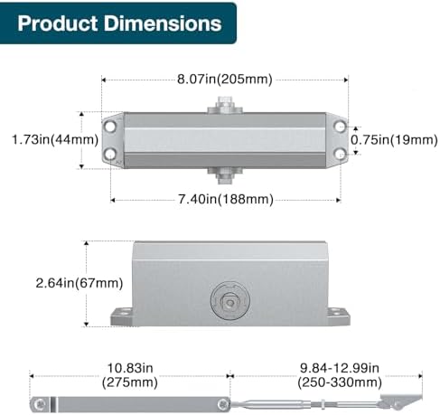 automatic door closer, door closer for commercial use on a desk or shelf