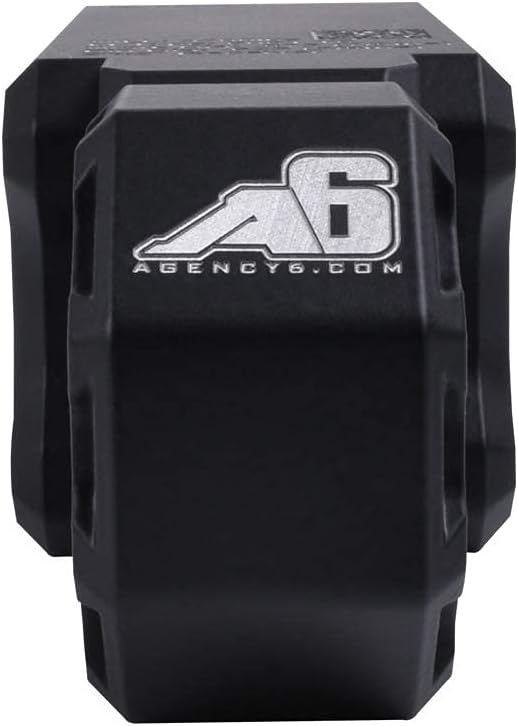 AGENCY 6 Recovery Shackle Block Assembly 2 in Double Hole - Recovery Hitch Receiver Block - Made in The America - Includes Hitch pin and D-Ring (Black)