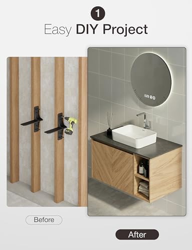 batoda 10” solid steel free hanging t shelf shown in use