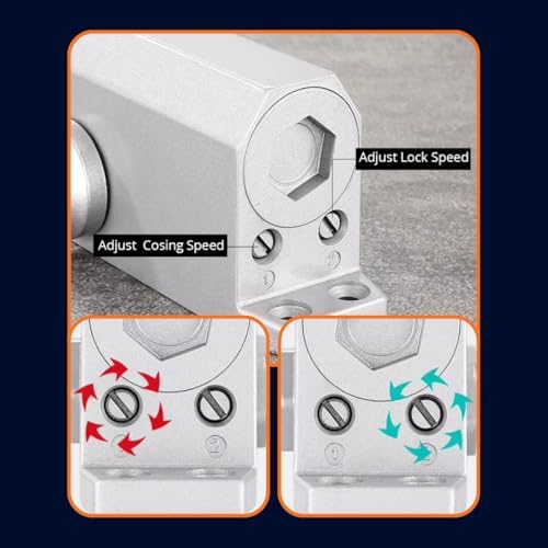 hydraulic automatic door closer – heavy duty adjustable, package contents