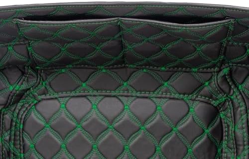 Moto Onfire Tour Trunk Pack Liners Carpet Inserts with Pockets Fit for Harley/AB Luggage (Green, King Tour Trunk Pack)