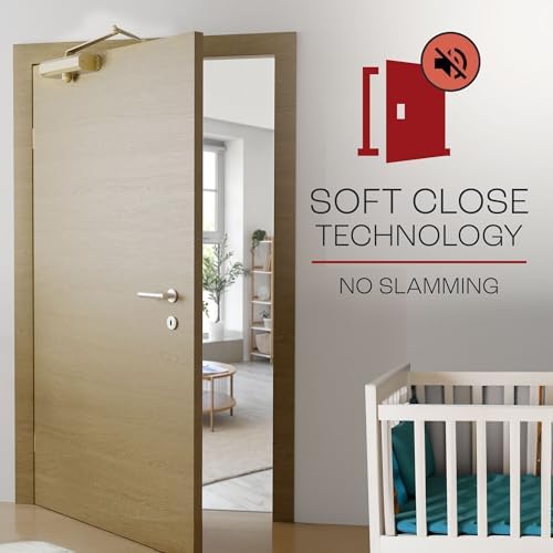 primeware dc-600 adjustable automatic door closers for home showing dimensions