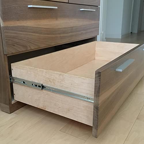 soft close 24" drawer slides, full extension side on a desk or shelf