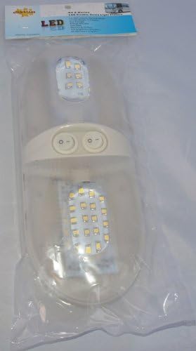 Gold Stars F3528002 LED RV Ceiling Double Dome Light Fixture Double 921 Wedge 12v Natural White (3)