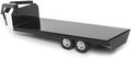 Little Buster Toys Gooseneck Flatbed Trailer – All-Metal 1:16 Scale Black Ranch Hauling Accessory for Farm Displays, Dioramas & Collectible Western Scenes – Durable Metal Trailer with Rubber Tires