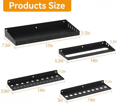 wall mount screwdriver organizer, plier organizer, hammer rack, close-up detail