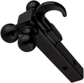 Triple Ball Mount with Hook Trailer Arm 1-7/8 Inch 2 Inch and 2-5/16 Inch Tri Ball Hitch Balls Hollow Shank Compatible with 2 Inch Receiver 10000 Lbs