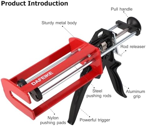 400 ml epoxy gun dual component caulking gun, close-up detail
