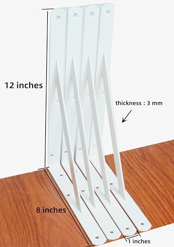 l12 x h 8" white heavy duty shelf shown in use