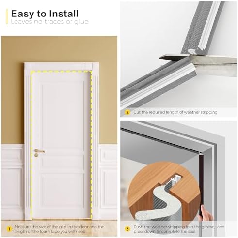 ravinte weather stripping door seal, q-shaped kerf foam showing dimensions