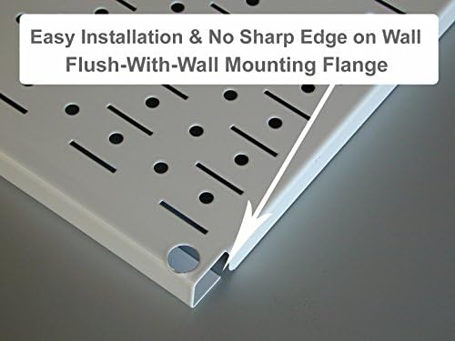 wall control pegboard organizer 4 ft. metal pegboard, side view