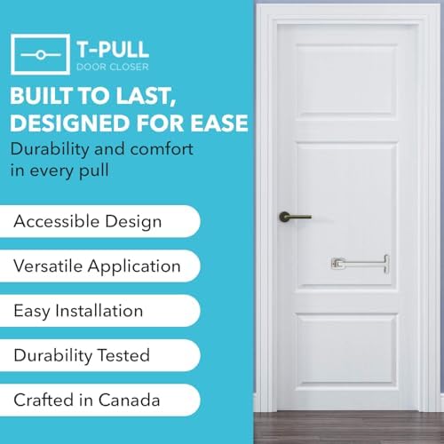 manual door closer for wheelchair users - canadian, side view