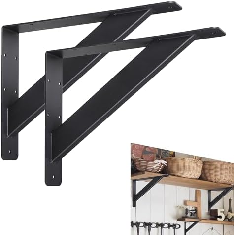 countertop support brackets,12x9 inch heavy duty shelf brackets,shelf, main product view