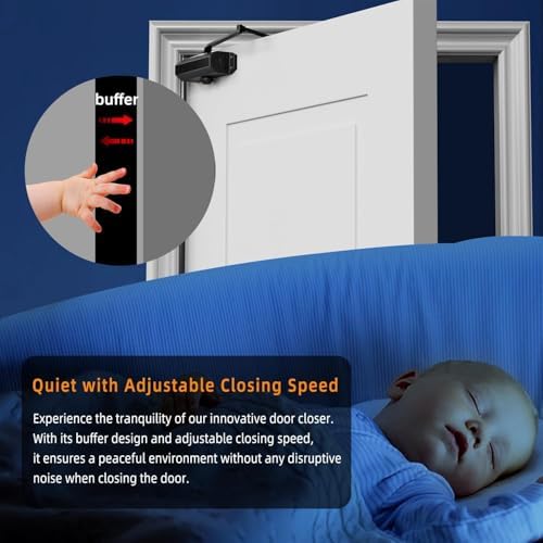 ougourim door closers commercial heavy duty automatic door, front angle view