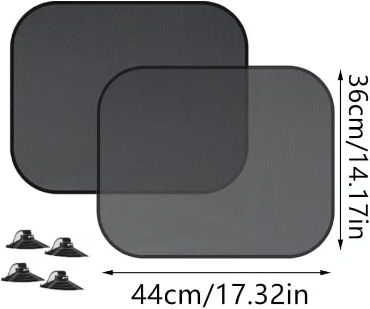 5pcs Car Sunshade Set, 4 Car Side Window Sunshades and 1 Car Rear Window Sunshade, Universally Applicable, Portable Installation Sunshade Curtains