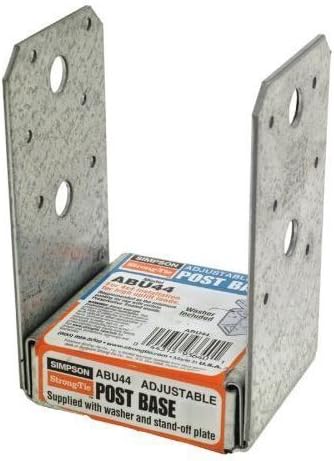 simpson strong tie abu44z 4x4 standoff post base, main product view