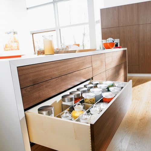 blum tandem plus blumotion 21" undermount drawer slides, close-up detail