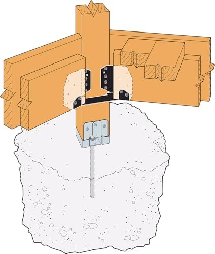simpson strong-tie aba46z aba zmax galvanized adjustable standoff showing dimensions