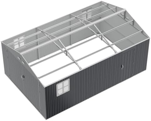 military-grade 13x20 ft metal garage large outdoor storage, view 9