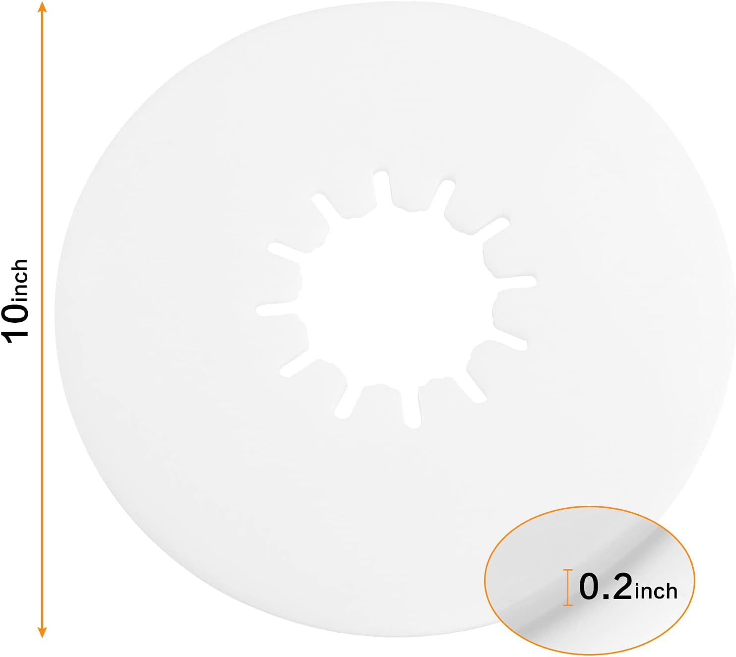 5th Wheel Lube Plate, 5th Wheel Hitch, 10-Inch Diameter Fifth Wheel Lube Plate, White