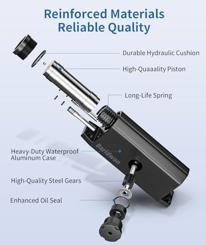 door closer, adjustable hydraulic speed, soft close, black, package contents