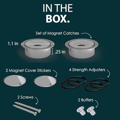 mega handles concealed magnetic door catch for dummy, close-up detail