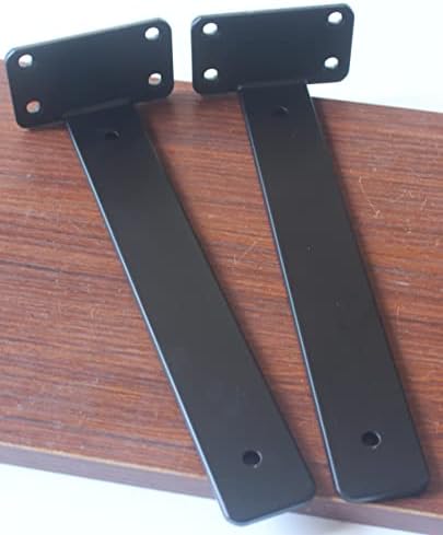 10 inch black hidden l shelf bracket (1/5, front angle view