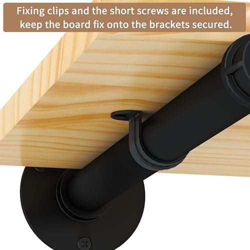 industrial pipe shelf brackets for 10 inches board, package contents