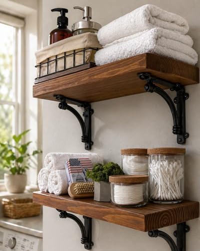 nach decorative shelf brackets, 4 pack of 5.5 on a desk or shelf