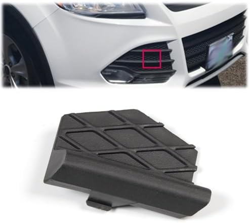 PIT66 Front Right Passenger Side Bumper Lower Grille Tow Hook Cover Compatible with Ford Escape 2013 2012 2013 2014 2015 2016 4-Door CJ5Z17A900AB, CJ5Z-17A900-AB Black