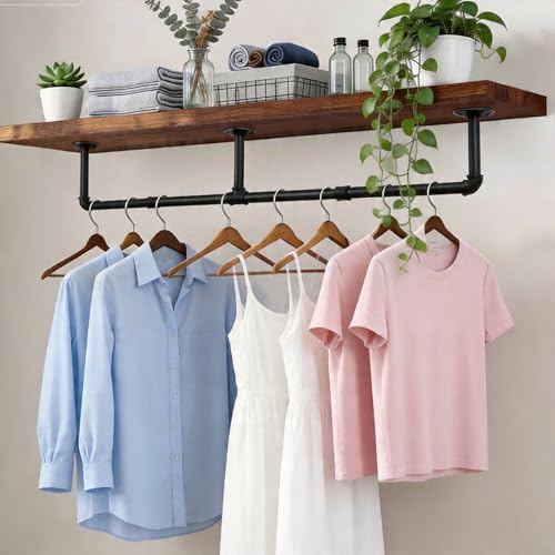 wall mounted clothes rack 48.8 inch/4ft, close-up detail