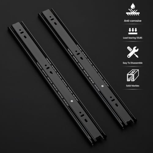 ravinte drawer slides 16 inch 2 pairs (4 shown in use