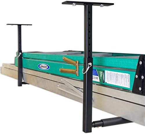 storeyourboard adjustable overhead ladder rack – garage organizer on a desk or shelf