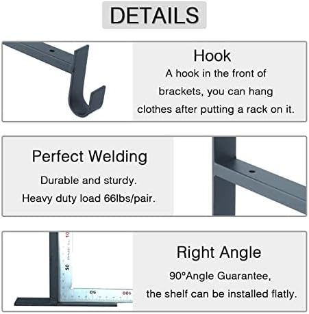 ovov closet rod bracket heavy duty 10 inch on a desk or shelf