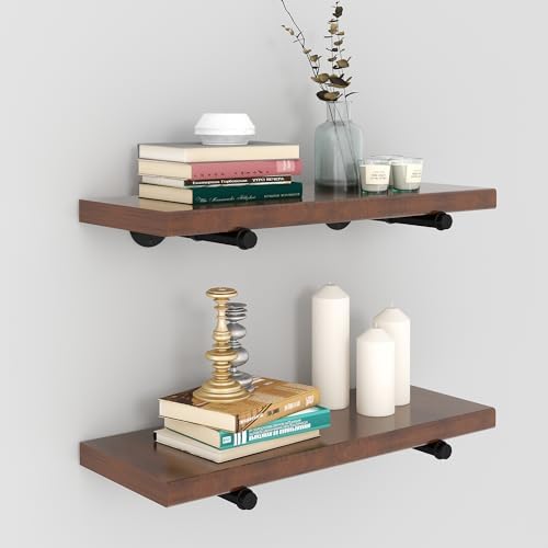 industrial pipe shelf brackets for 10 inches board, front angle view