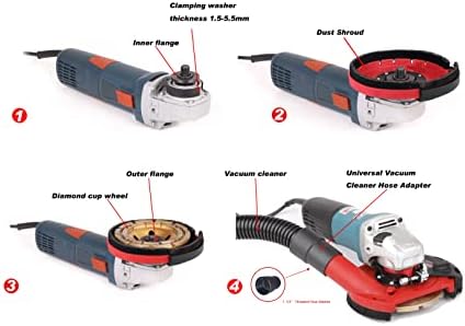 aidelife surface grinding dust shroud for angle grinders, close-up detail