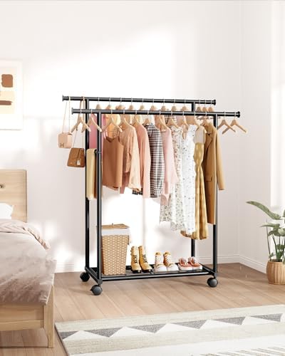 sakugi double rods clothes rack - metal clothing, view 9