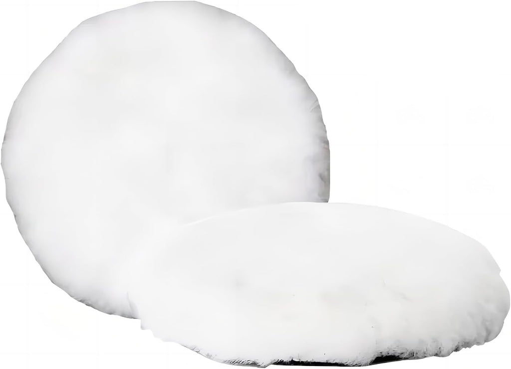 Swagwert 5Pcs 5" Wool Polishing Buffing Pads Hook and Loop Pad Fit Orbital Polisher Buffer